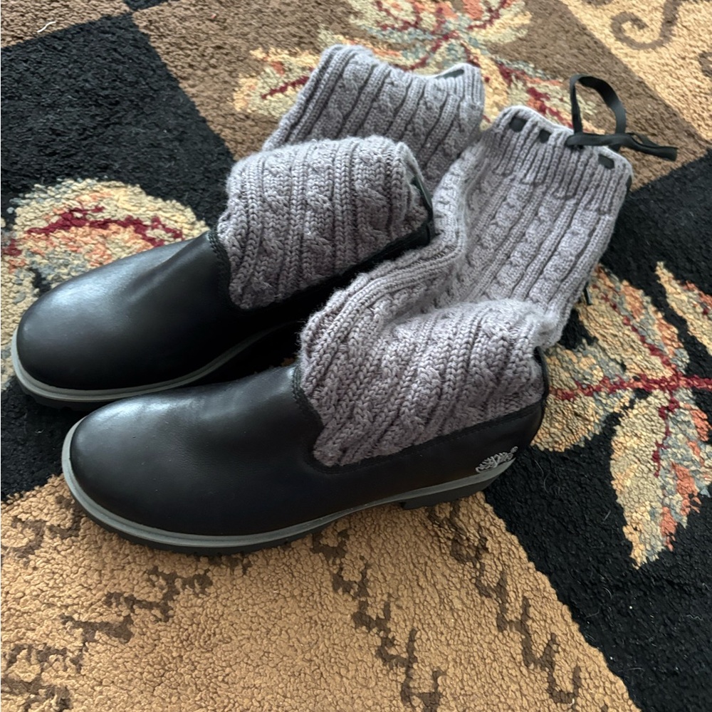 Timberland Black and Gray Women's Boots